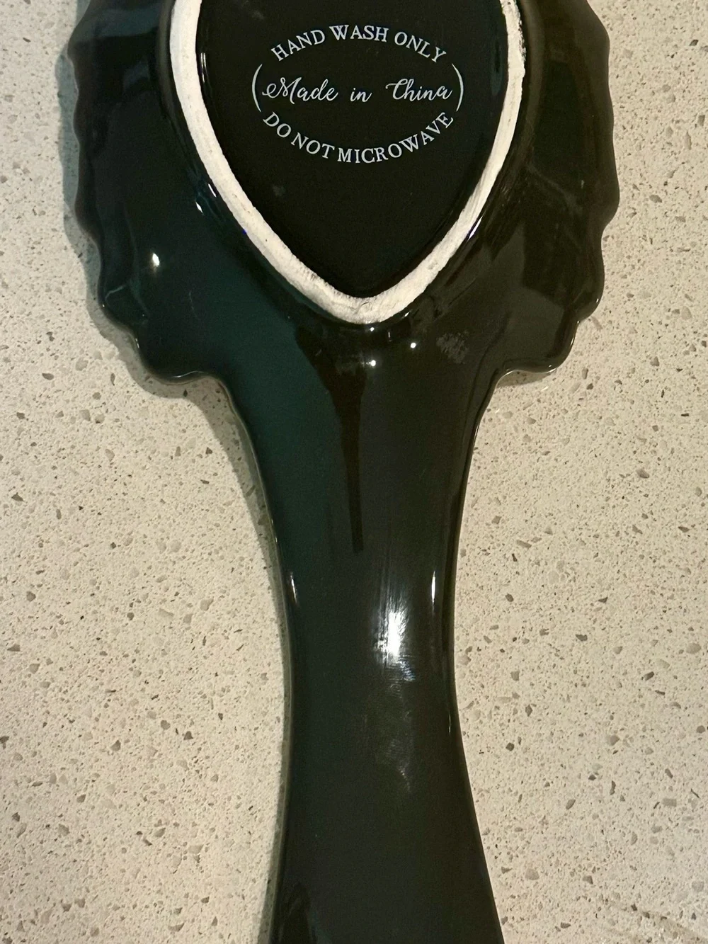 Black with Gold 'Happy Halloween' Spoonrest